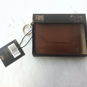 Genuine Frye Key Card Holder Cognac Wallet